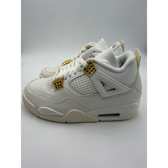 Size 6 - Air Jordan 4 Retro Metallic Gold (Women's) - Picture 3 of 10